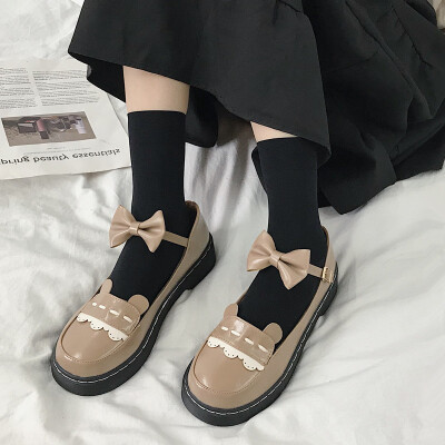 

Low uppers college wind students shoes leather shoes solid color leather shoes summer&autumn womens shoes flat soles tre