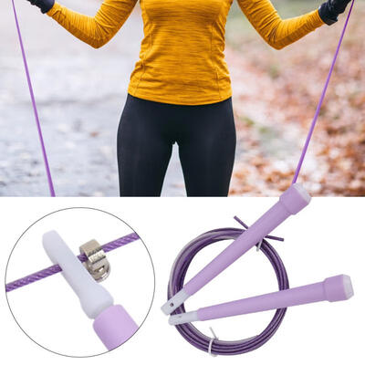 

Greensen G2734 Steel Wire Fast Jump Rope Adult Fitness Student Sports Racing Training Jump Rope Purple