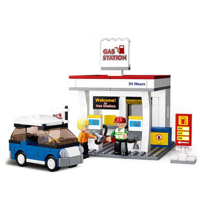 

Sluban 167Pcs Gas Station SimCity Bricks Toy Assembled Model Building Blocks Kits DIY Lego House Bricks Toys