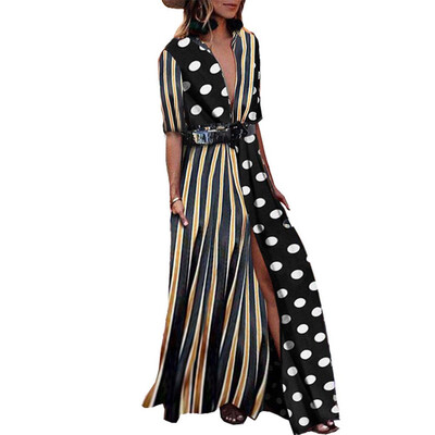 

Womens Summer Boho Casual Long Maxi Evening Party Cocktail Beach Dress Sundress