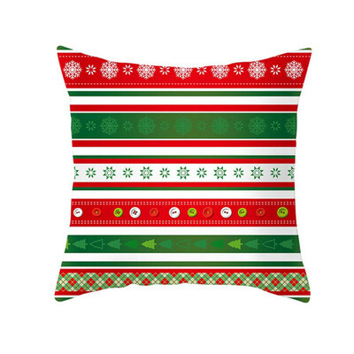 

2020 New Merry Christmas Xmas Gift Green Plaid Designed Pillowcase Santa Claus Cushion Cover Home Decor 18 X1 8 Inch