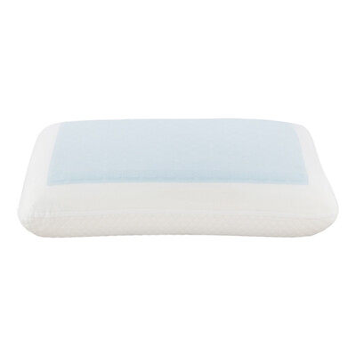 

Memory Foam Pillow Contour Cooling Gel Head Neck Support Washable Blue White