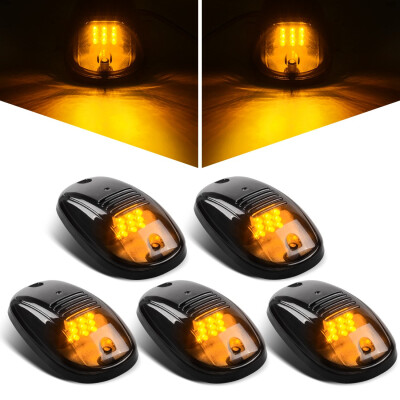 

Smoked 5Pcs LED Cab Roof Running Marker Lights with Gasket for 2003-2018 Dodge Ram 1500 2500 3500 4500 5500 PickupTruck