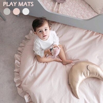 

Baby Kids Crawling Mat Rug Round Cotton Game Gym Activity Play Mat Crawling Blanket Kids Room Decoration