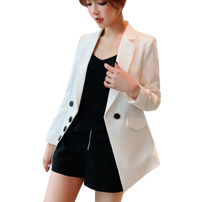 

Toponeto Fashion Women Business Top Button Lapel Long Sleeve Suit Blouse Loose Coat