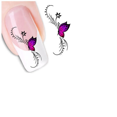 

〖Follure〗Woman 3D Design Butterfly Decals Nail Art Stickers Tips To Decoration BU