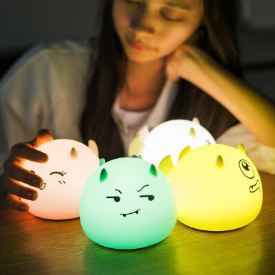 

Creative new little devil silicone patted night light LED baby bedroom bedside lamp baby feeding energy saving lamp