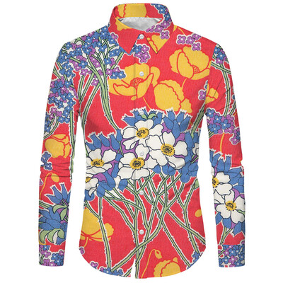 

Tailored Mens Autumn Fashion Shirt Casual Long Sleeve Beach Top Loose Casual Shirt Blouse