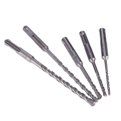

5pcsset 2 Pits 2 Slots SDS Shank Electric Hammer Drill Bit Set SDS PLUS Rotary Hammer Impact Drill Bit Concrete Masonry Drill 4mm