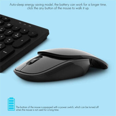 

24G Wireless Mouse With Nano Receiver Noiseless Rechargeable Mouse With Slide Cover For WIN1078 MAC Android System
