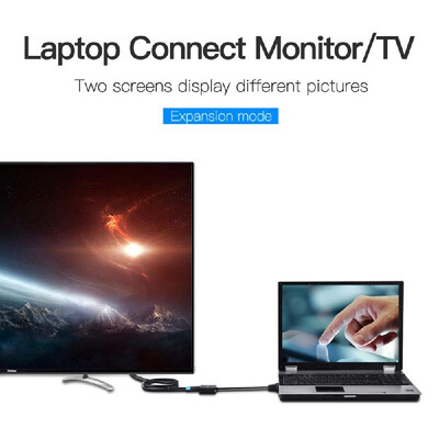 

VENTION VGA Male to HD Female Adapter High-Definition Multimedia Output Interface 50cm HD Video Cable Converter Audio 1080P for La