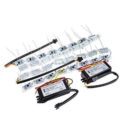 

2pcs Car Flexible WhiteAmber Switchback LED Knight Rider Strip Light for Headlight Sequential Flasher Dual Color DRL Turn Signal