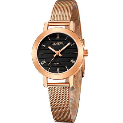 

GENEVA Small Dial Watch Fashion Female Clocks Women Luxury Stainless Steel Dress Quartz Wristwatch Elegant Lady Silver Watches