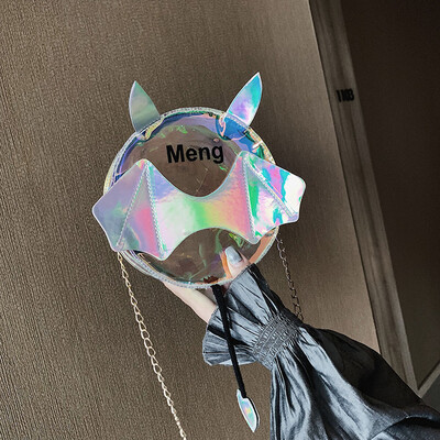 

Tailored Fashion Lady Transparent Cartoon Chain Wild Shoulder Bag Messenger Bag