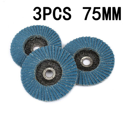

3pcs 3 75mm Premium Zirconia Corundum Flap Disc Grinding Sanding Wheel Pack UK