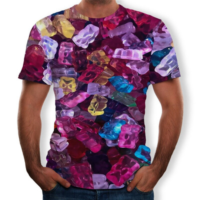 

Toponeto Mens 3D Printed Funny Round Neck Short Sleeves Fashion T Shirt Blouse Tee