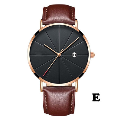 

Gobestart Simple And Unobtrusive Business Leather Strap Casual Mens Quartz Watch