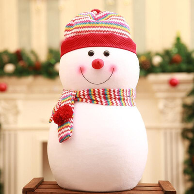

Christmas Snowman Doll Ornament Red Blue Hat Snowman Doll Toy Christmas Tree Decorations Children Gift Large Medium Small Size