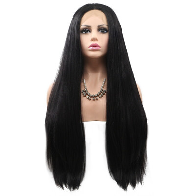 

Amazing Star Lace Frontal Wigs Straight Hair Heat Resistant Lace Frontal Synthetic Hair Wig Natural Color