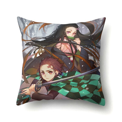 

Japanese Anime Demon Slayer Pillowcase Decorative Pillow Case Cushion Cover with Double-Sided Pattern
