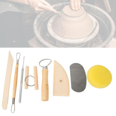 

Greensen 8Pcs Multi-function DIY Wood Pottery Ceramics Clay Sculpture Tools Set Accessories