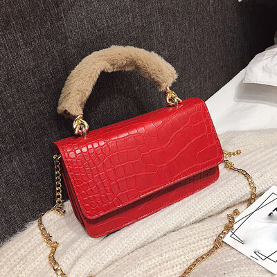 

Tailored Women Bag Crocodile Pattern Chain Versatile Shoulder Slanting Small Square Bag