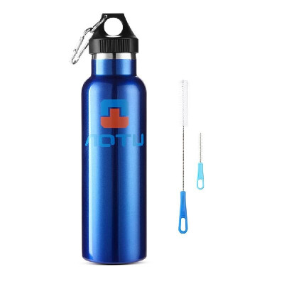 

600ml Double Wall Insulated Stainless Steel Water Bottle with Cleaning Brush Kit