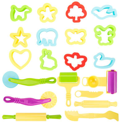 

New Colorful ULTNICE Play Doh Kits 20pcs Smart Plasticine dough Tools for children to play games