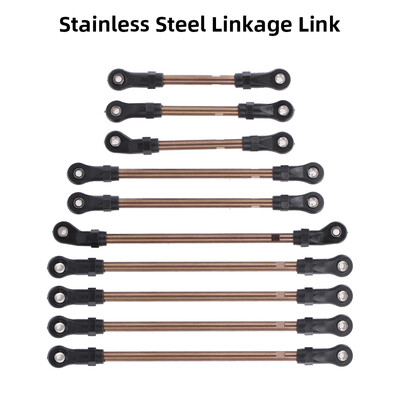 

10pcs Stainless Steel Link with Plastic Rod Ends for 110 Traxxas TRX-4 324mm Wheelbase RC Crawler Car