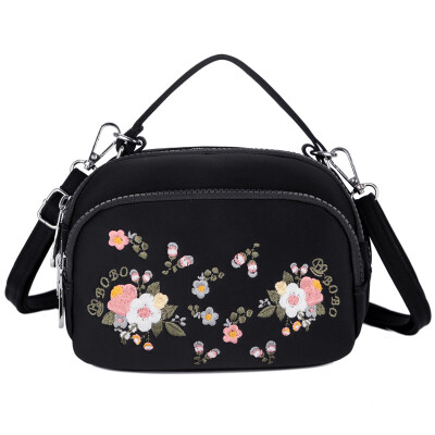 

Fashion embroidery bag mother slanted canvas bag leisure one shoulder handbag nylon Oxford cloth bag