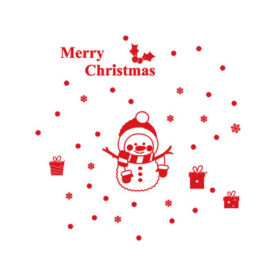 

〖Follure〗New Year Merry Christmas Snowflake Wall Sticker Home Shop Windows Decals Decor