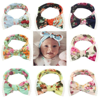 

Baby Toddler Girls Kids Bunny Rabbit Bow Knot Turban Headband Hair Band Headwrap