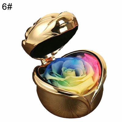 

Handmade Preserved Rose Bud Flower Jewelry Box Mother Wedding Valentine Day Gift