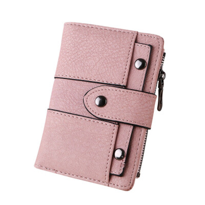 

Tailored Women Simple Retro Rivets Short Wallet Coin Purse Card Holders Handbag BK