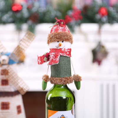 

〖Follure〗Christmas Decoration Wine Bottle Cover Set Santa Doll Family Dinner Decor A