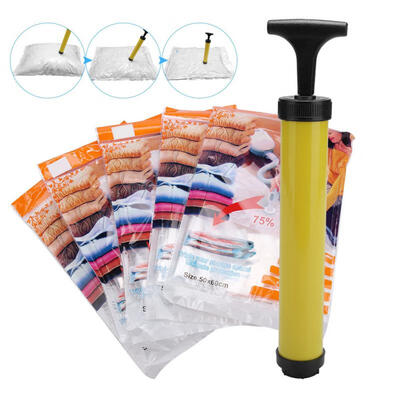 

Greensen 5pcs Vacuum Storage Seal Bags Clothes Pillow Quilt Organizer with Vacuum Pump