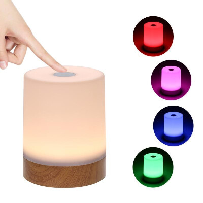 

Portable Night Light USB Rechargeable Dimmable Warm White & Color Changing RGB Touching Control Bedside Table Desk Lamps for Bedro