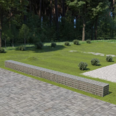 

Gabion Wall with Covers Galvanized Steel 354"x197"x197"