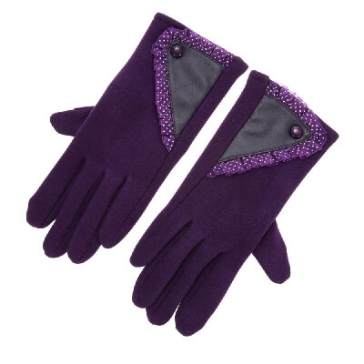 

Womens Stylish Lace Touch Screen Gloves Lined Thick Warm Winter Gloves