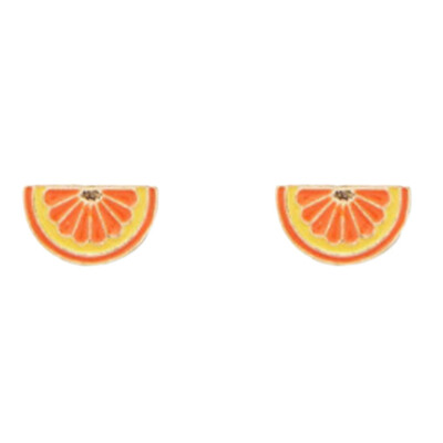 

2Pcs Fashion Simple Temperament Ear Jewelry Alloy Drip Strawberry Pineapple Fruit Is Cute Ear Nail