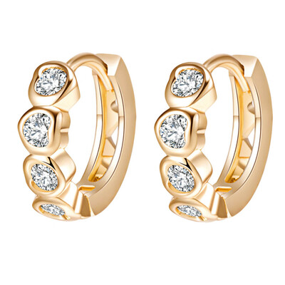 

New Fashion Gift Earring Women Heart Shaped Zircon Crystal Earrings