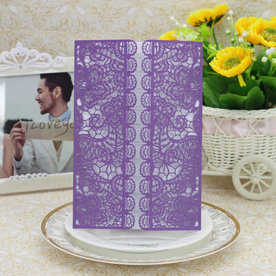 

Siaonvr 20 Pcs Delicate Carved Romantic Wedding Party Invitation Card Envelope A