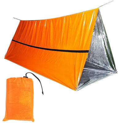 

Greensen Orange Reusable Emergency Sleeping Bag Thermal Waterproof Survival Camping Travel Tent