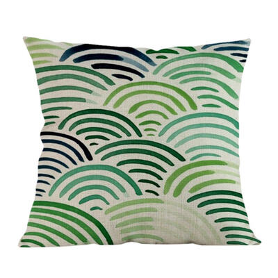 

Leaves Print Linen Pillow Case Waist Cushion Cover Pillowslip Home Decor