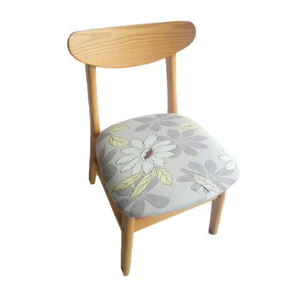 

1 New Wooden Dining Chair Cover Saddle Elastic Polyester Printed Hotel Home Use