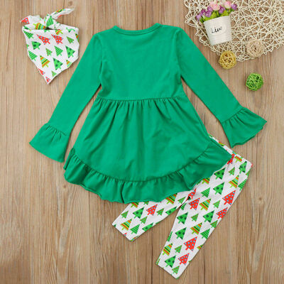 

Christmas Newborn Baby Girl Outfit Clothes T-shirt Tops Dress Leggings Pants