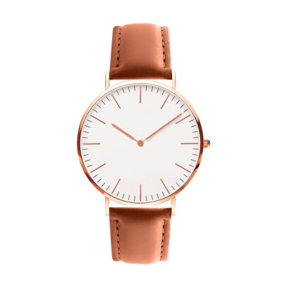 

Men Women Fashion Simple Ultra-Thin Watch Minimalist Casual Leather Band Wrist Watch