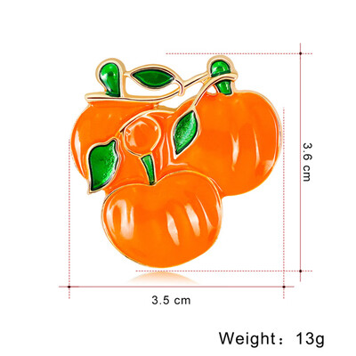 

Halloween Pumpkin Brooch Green Leaves Orange Enamel Pumpkin Womens Weddings Banquet Brooch Pins New Alloy New Years Gifts