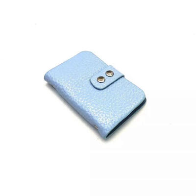 

Leather Credit Card Holder ID Business Card Case Purse Wallet With Double Snap Buttons For Men Women – 20 Slots
