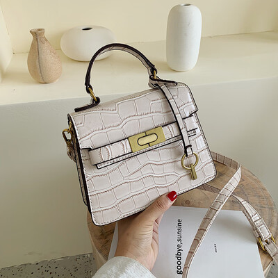 

Ins fashion alligator Kelly handbag 2019 new small bag Korean version of Joker shoulder Messenger bag
